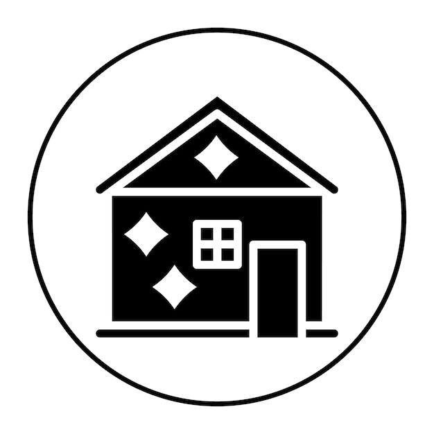Imagen vectorial del icono de limpieza de la casa Se puede utilizar para los servicios domésticos