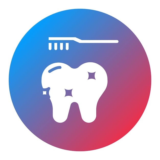 Imagen vectorial del icono de limpieza dental Se puede utilizar para veterinaria