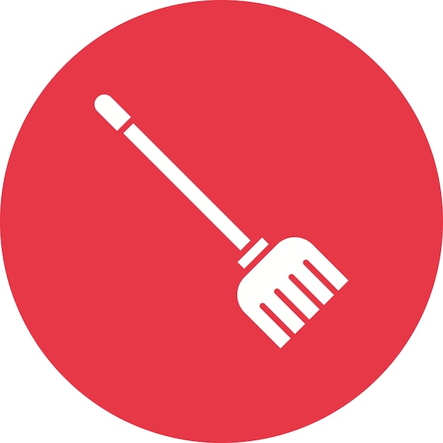Imagen vectorial del icono de limpieza de escoba Se puede utilizar para la limpieza del hogar