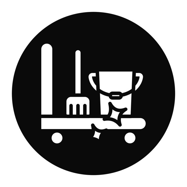 Imagen vectorial del icono de limpieza del hotel Se puede utilizar para la limpieza
