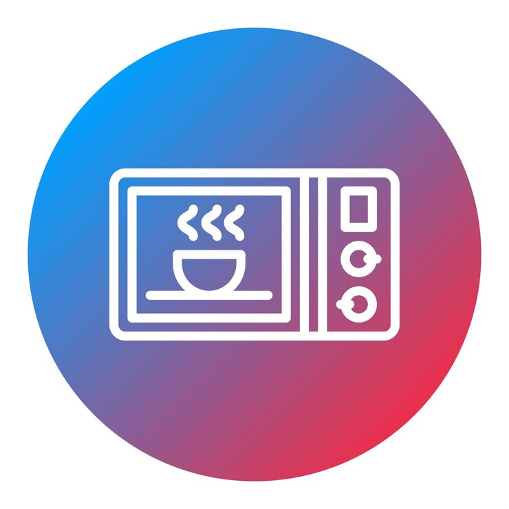 Vector imagen vectorial del icono de limpieza de microondas se puede utilizar para limpiar y limpiar el polvo