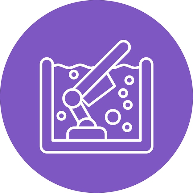 Imagen vectorial del icono de limpieza de la piscina Se puede utilizar para la fontanería