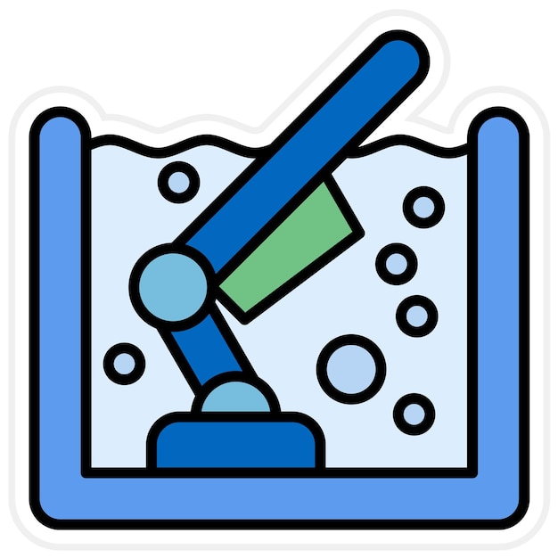 Imagen vectorial del icono de limpieza de la piscina Se puede utilizar para la fontanería
