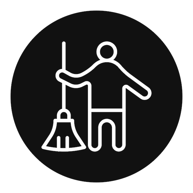Imagen vectorial de icono de limpieza Se puede utilizar para limpieza y limpieza de polvo