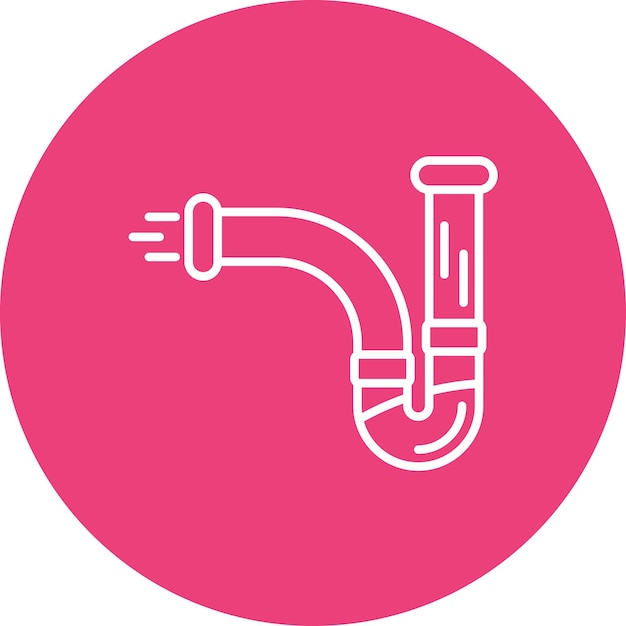 Imagen vectorial del icono de limpieza de tuberías Se puede utilizar para la fontanería