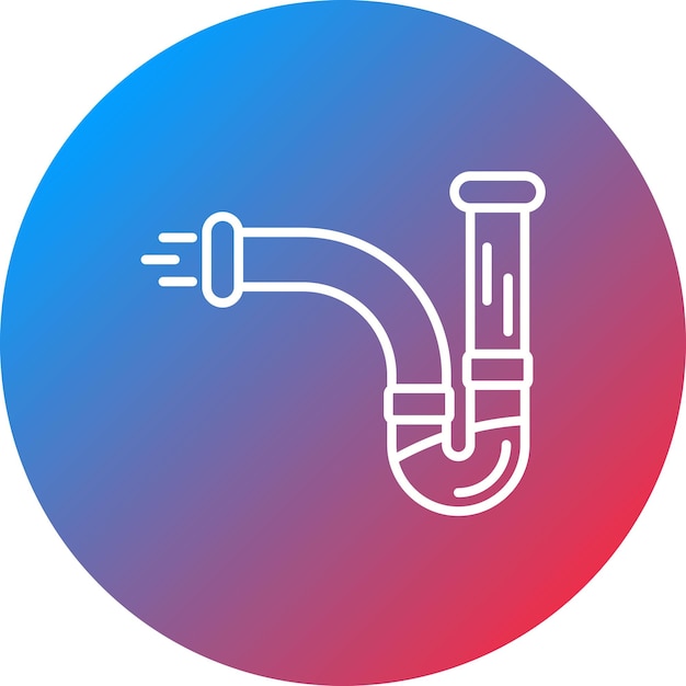 Imagen vectorial del icono de limpieza de tuberías Se puede utilizar para la fontanería