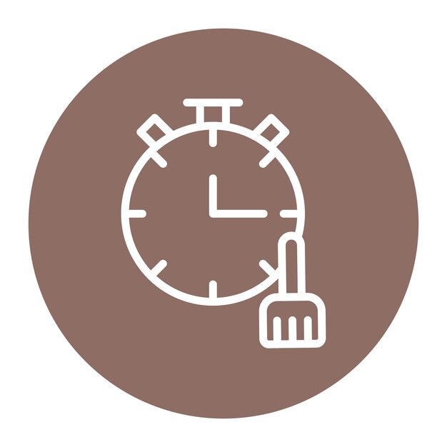 La imagen vectorial del icono de limpieza de último minuto se puede utilizar para la limpieza