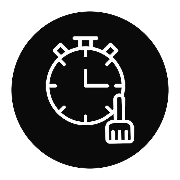 La imagen vectorial del icono de limpieza de último minuto se puede utilizar para la limpieza