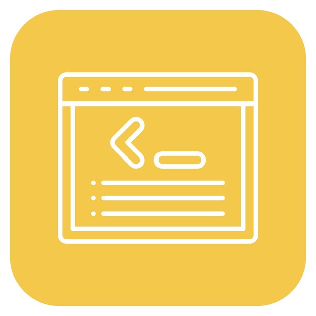Imagen vectorial del icono de la línea de comandos de la consola Se puede utilizar para la informática