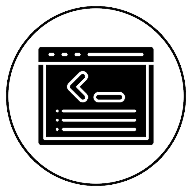 Imagen vectorial del icono de la línea de comandos de la consola Se puede utilizar para la informática