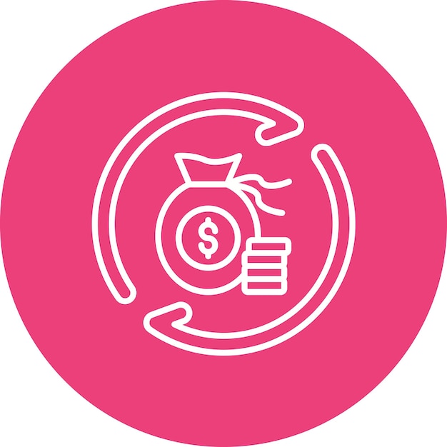 Imagen vectorial de icono de línea de crédito giratoria Se puede utilizar para finanzas