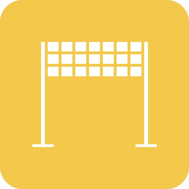 Imagen vectorial del icono de la línea de meta Se puede usar para deportes