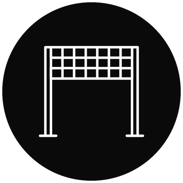Imagen vectorial del icono de la línea de meta Se puede usar para deportes