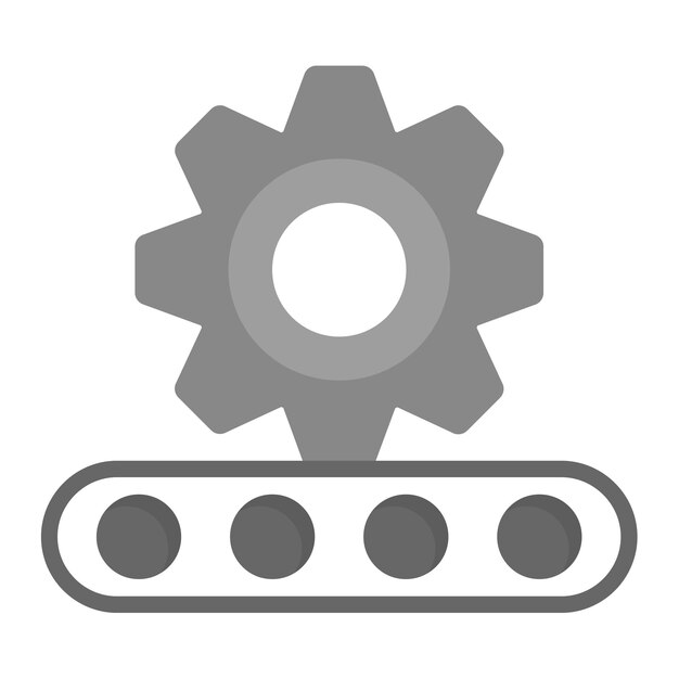 Imagen vectorial del icono de la línea de producción Se puede utilizar para la gestión de proyectos