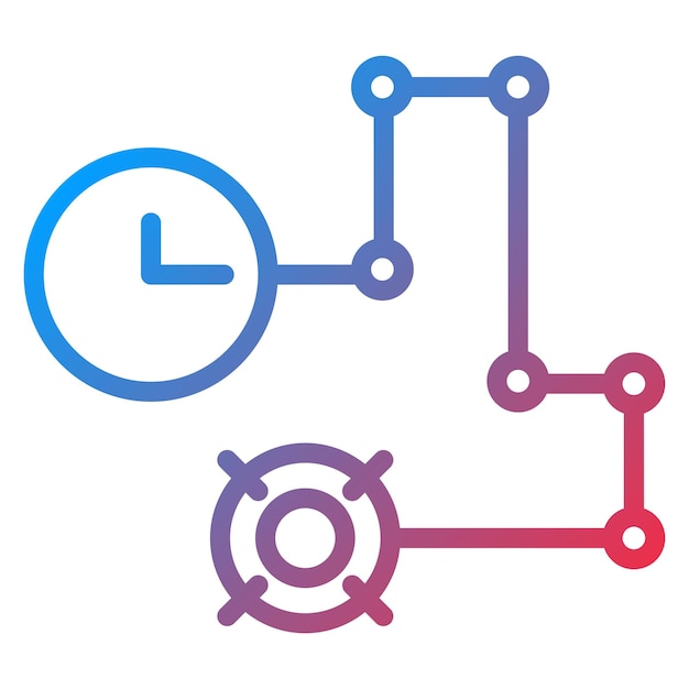 Imagen vectorial del icono de la línea de tiempo del proyecto Se puede usar para crowdfunding