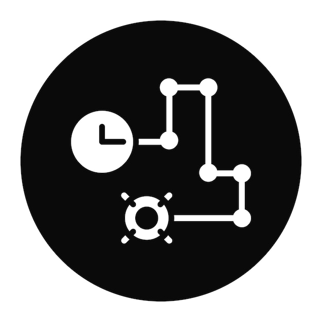 Imagen vectorial del icono de la línea de tiempo del proyecto Se puede usar para crowdfunding