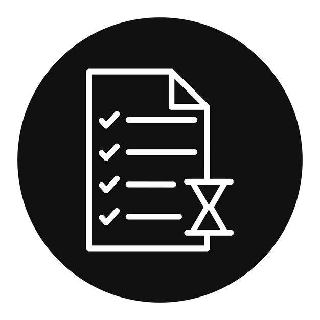 Imagen vectorial del icono de la línea de tiempo del proyecto Se puede utilizar para la evaluación del proyecto