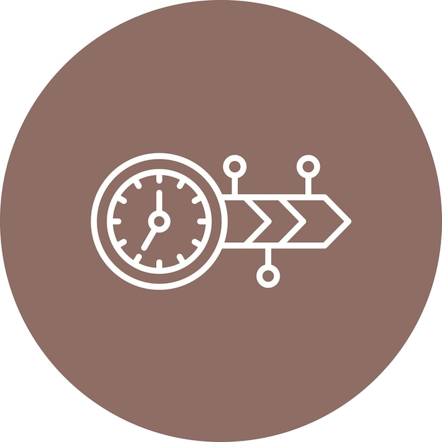 Imagen vectorial del icono de la línea de tiempo Se puede usar para Ventas