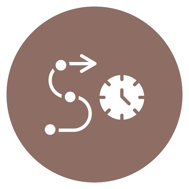 Imagen vectorial del icono de la línea de tiempo Se puede utilizar para el Plan de Acción