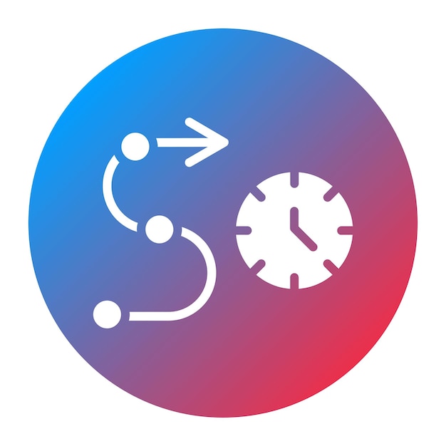 Imagen vectorial del icono de la línea de tiempo Se puede utilizar para el Plan de Acción