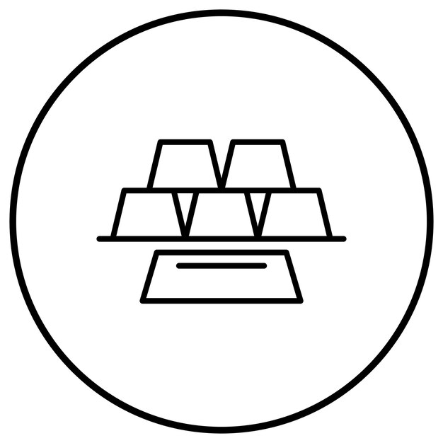 La imagen vectorial del icono de los lingotes se puede usar para Wild West