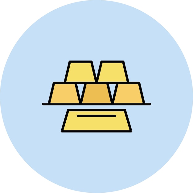 La imagen vectorial del icono de los lingotes se puede usar para Wild West