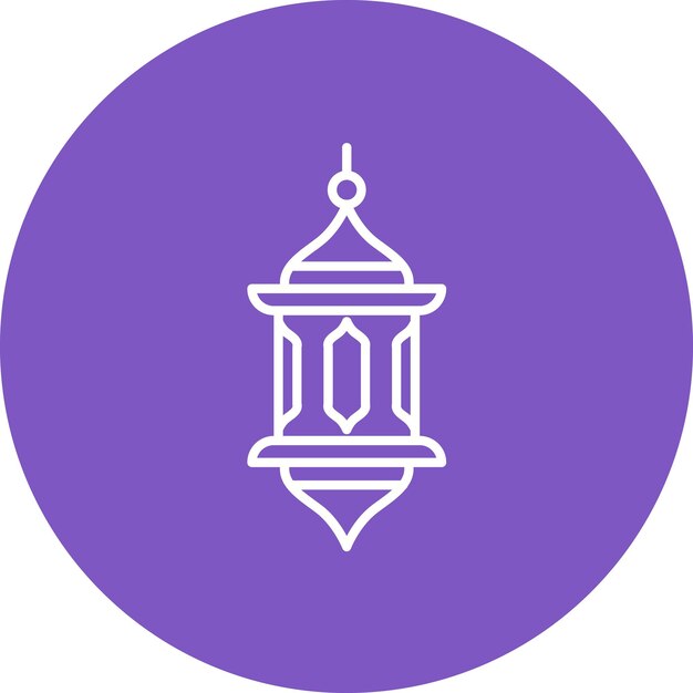 Imagen vectorial del icono de la linterna árabe Se puede usar para el Ramadán