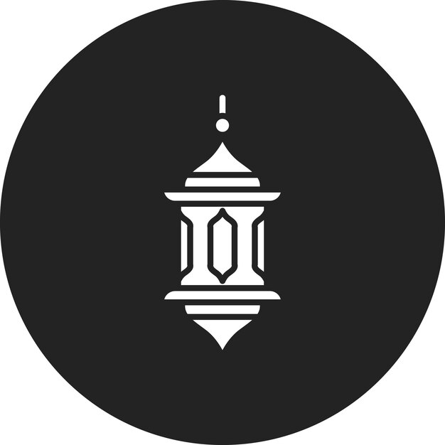 Imagen vectorial del icono de la linterna árabe Se puede usar para el Ramadán