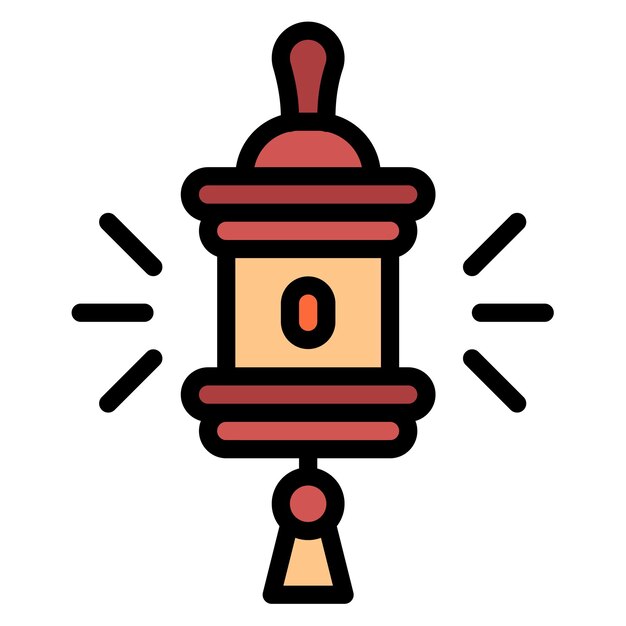 Imagen vectorial del icono de la linterna Se puede usar para Festa Junina