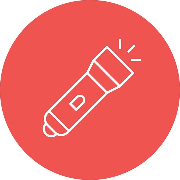 Imagen vectorial del icono de la linterna Se puede utilizar para las herramientas del electricista
