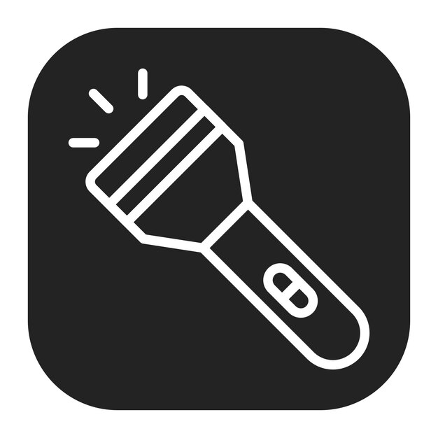 La imagen vectorial del icono de la linterna se puede utilizar para el rescate y la respuesta