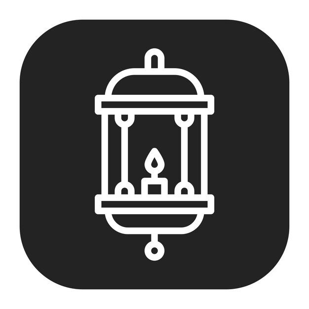 Imagen vectorial del icono de la linterna del Reino Se puede usar para el Imperio