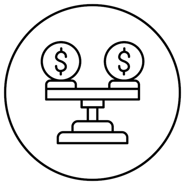 Imagen vectorial del icono de liquidez del dinero Se puede utilizar para la contabilidad