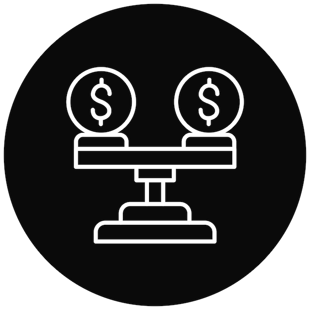 Imagen vectorial del icono de liquidez del dinero Se puede utilizar para la contabilidad