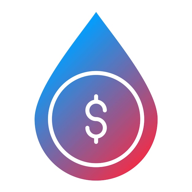 Imagen vectorial del icono de liquidez se puede utilizar para finanzas