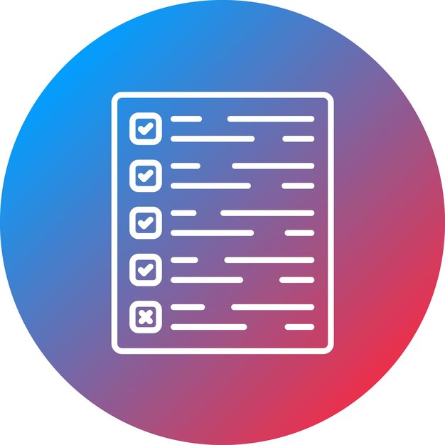 Imagen vectorial del icono de la lista de compras Se puede utilizar para el comercio electrónico de moda