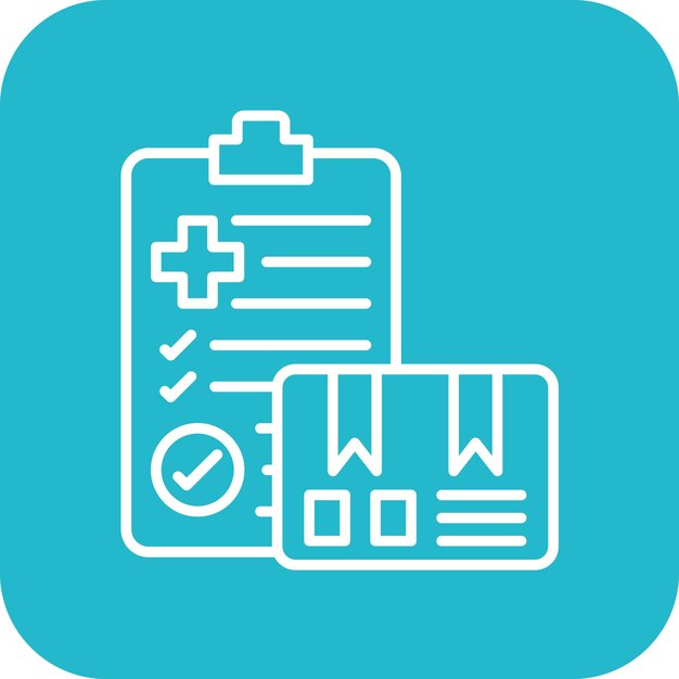 Imagen vectorial del icono de la lista de comprobación de paquetes Se puede utilizar para la entrega y la logística