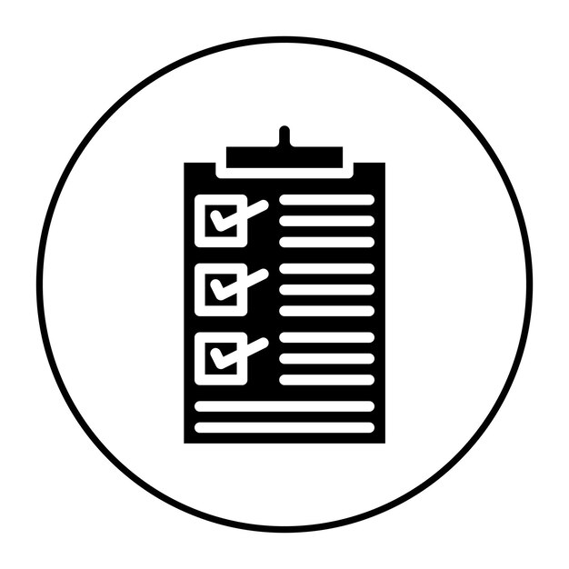 Imagen vectorial del icono de la lista de comprobación Se puede usar para Adventure