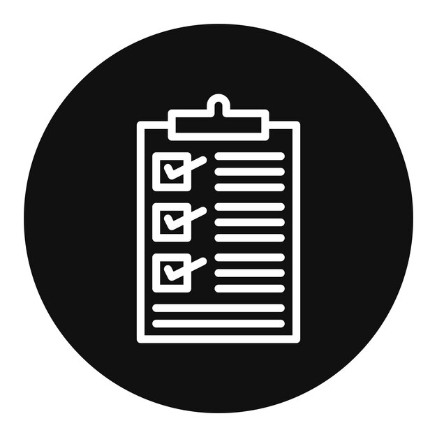 Imagen vectorial del icono de la lista de comprobación Se puede usar para Adventure