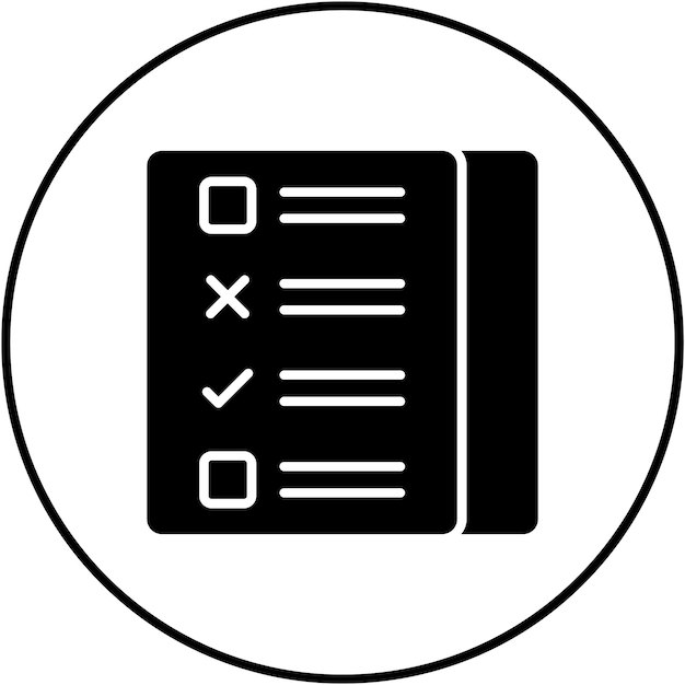 Imagen vectorial del icono de la lista de comprobación Se puede utilizar para el aprendizaje