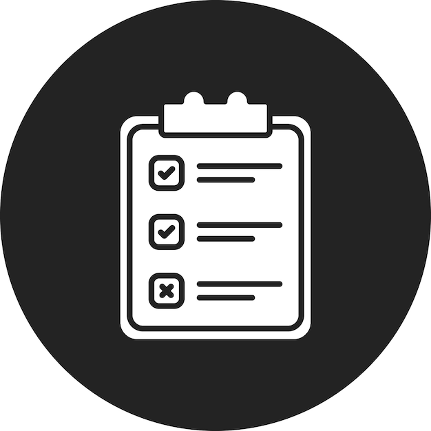 Imagen vectorial del icono de la lista de comprobación Se puede utilizar para la entrega de alimentos
