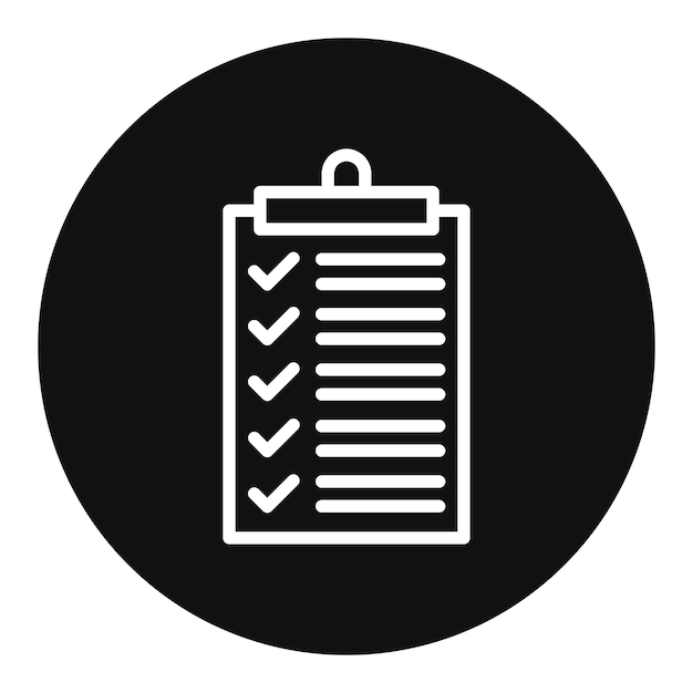 Imagen vectorial del icono de la lista de comprobación Se puede utilizar para la incorporación empresarial