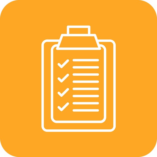 Imagen vectorial del icono de la lista de comprobación Se puede utilizar para negocios y oficinas