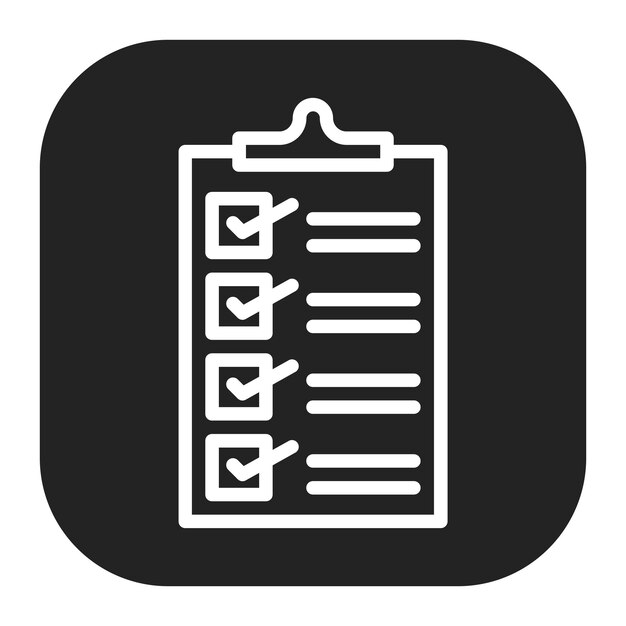 Imagen vectorial del icono de la lista de comprobación Puede utilizarse para la compilación y la regulación