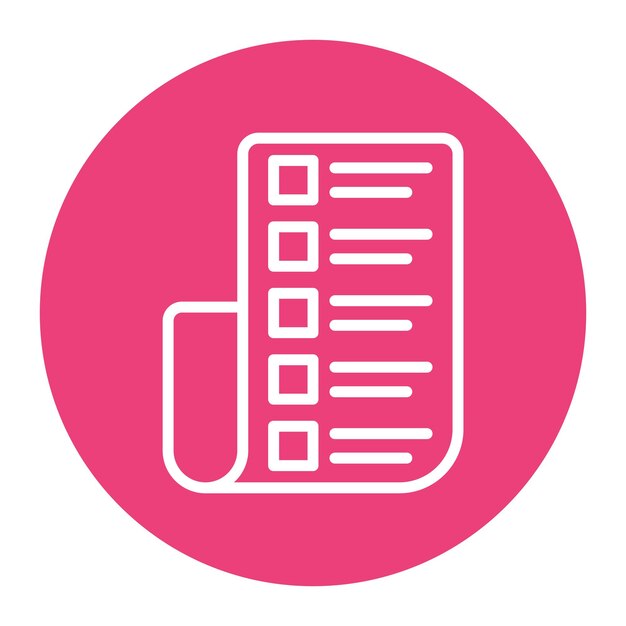 Imagen vectorial del icono de la lista de comprobación Puede utilizarse para la industria