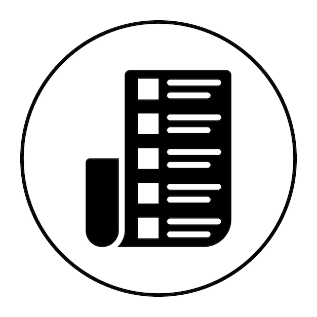 Imagen vectorial del icono de la lista de comprobación Puede utilizarse para la industria