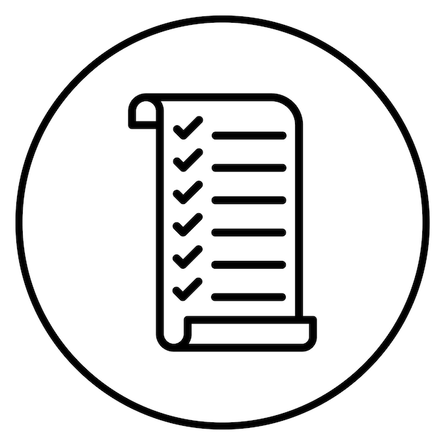 Imagen vectorial del icono de la lista de comprobación Puede utilizarse para el plan de acción