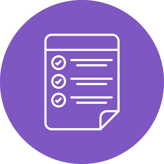 Imagen vectorial del icono de la lista de comprobación de tareas Se puede utilizar para trabajar desde casa