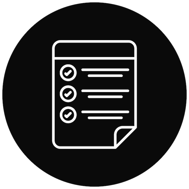 Imagen vectorial del icono de la lista de comprobación de tareas Se puede utilizar para trabajar desde casa