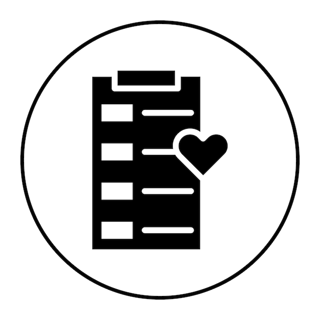 Imagen vectorial del icono de la lista de deseos Se puede utilizar para la tienda en línea